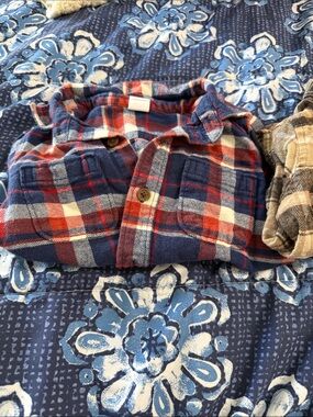 2 Plaid Flannel Button Ups